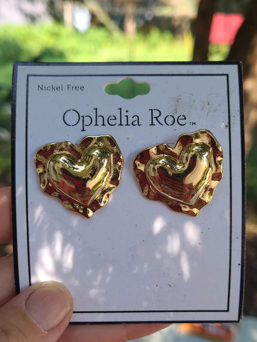 Ophelia Roe Gold Heart Stud Earrings